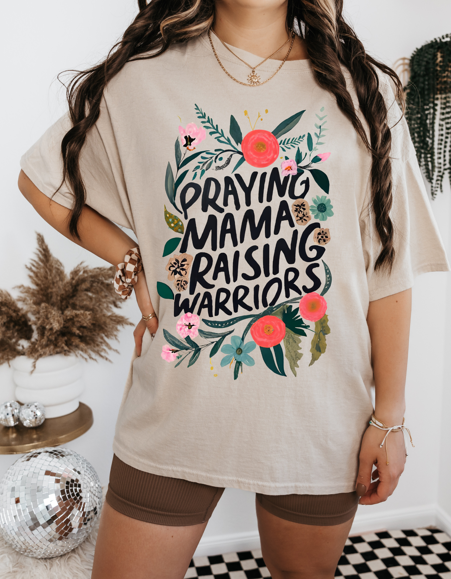 Praying Mama Raising Warriors Graphic T-Shirt