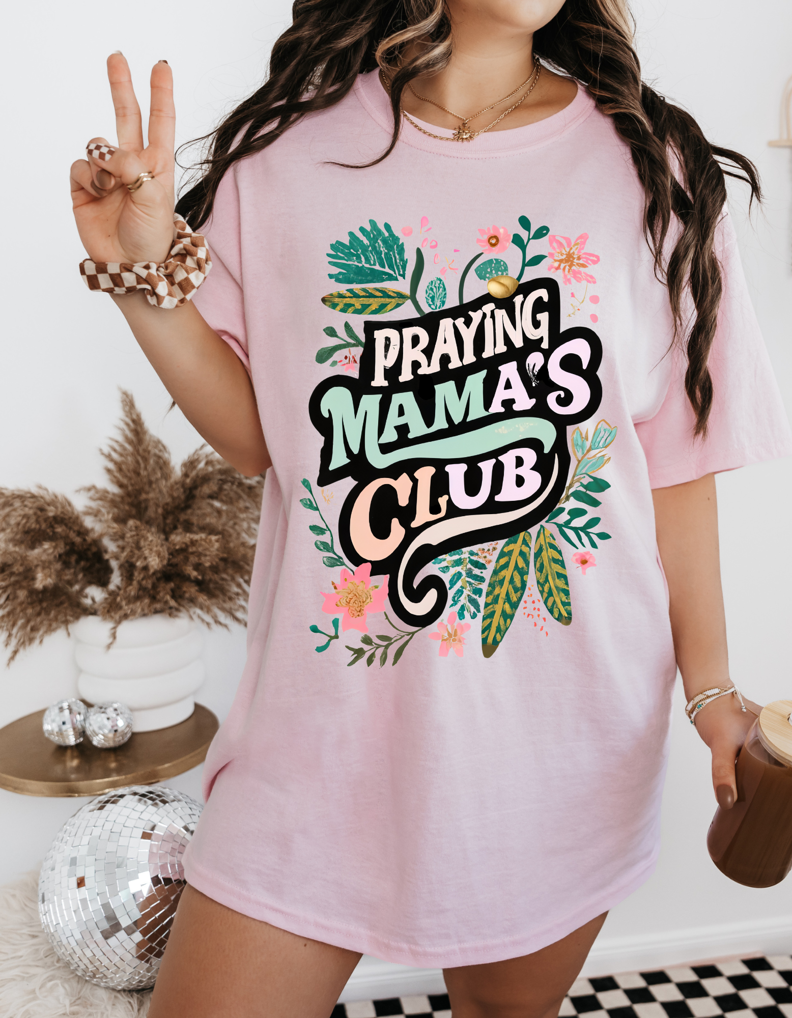 Praying Mamas Club Graphic T-Shirt