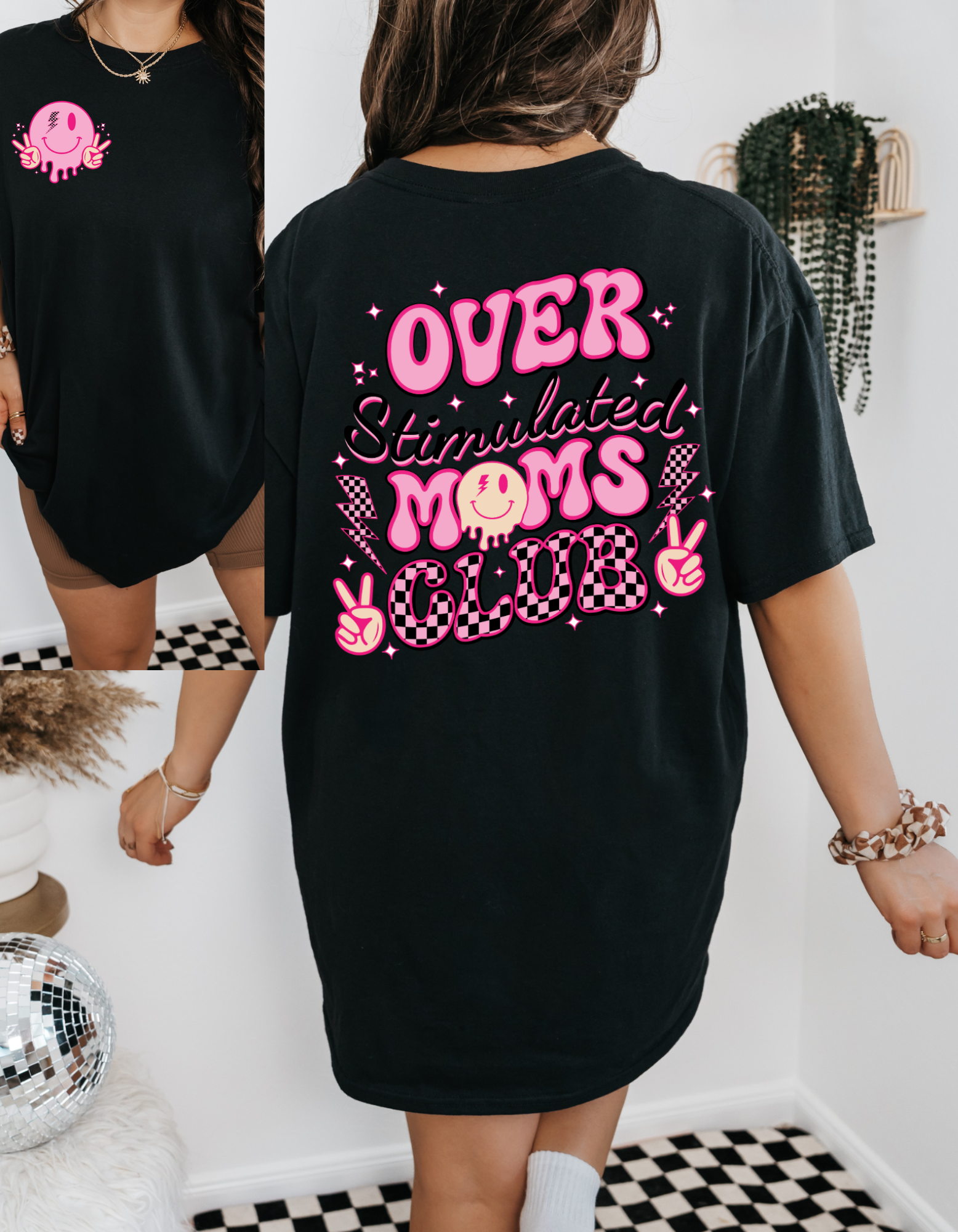 Overstimulated Moms Club Graphic T-Shirt