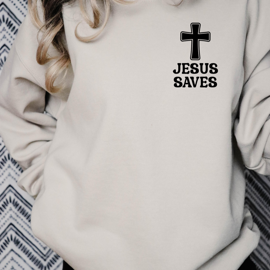 Jesus Saves Crewneck Sweatshirt
