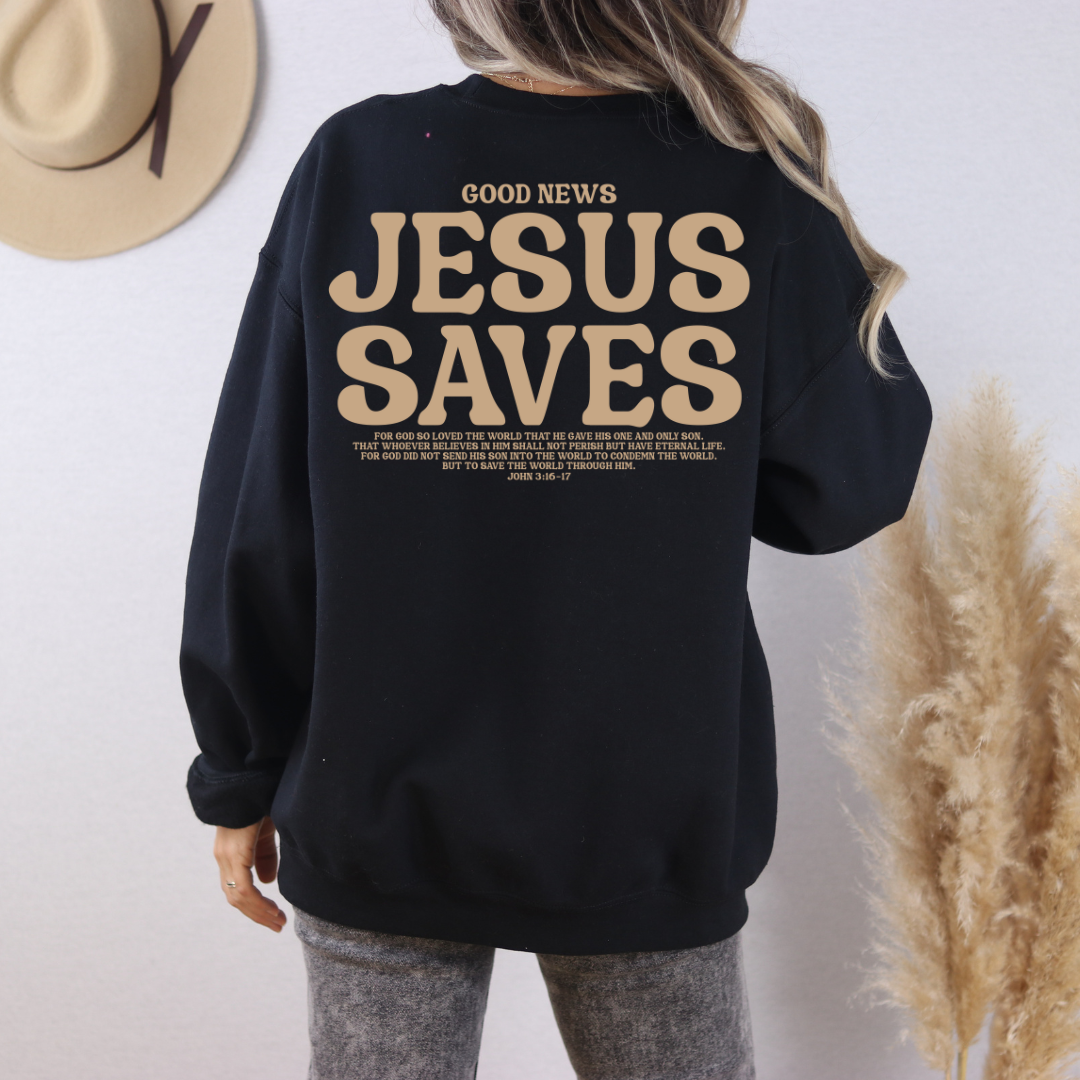 Jesus Saves Crewneck Sweatshirt