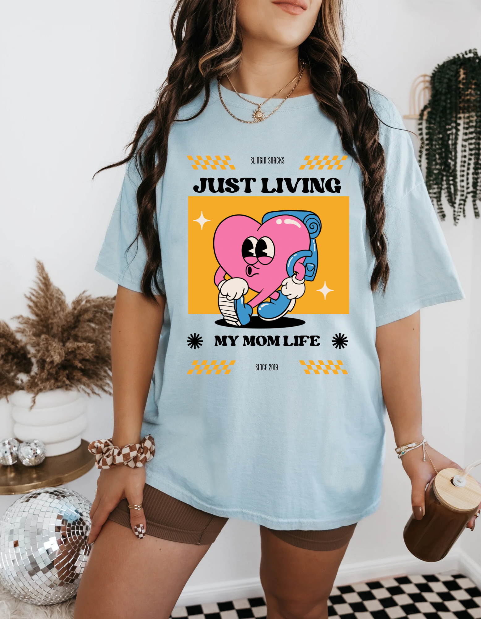 Just Living My Mom Life Graphic T-Shirt