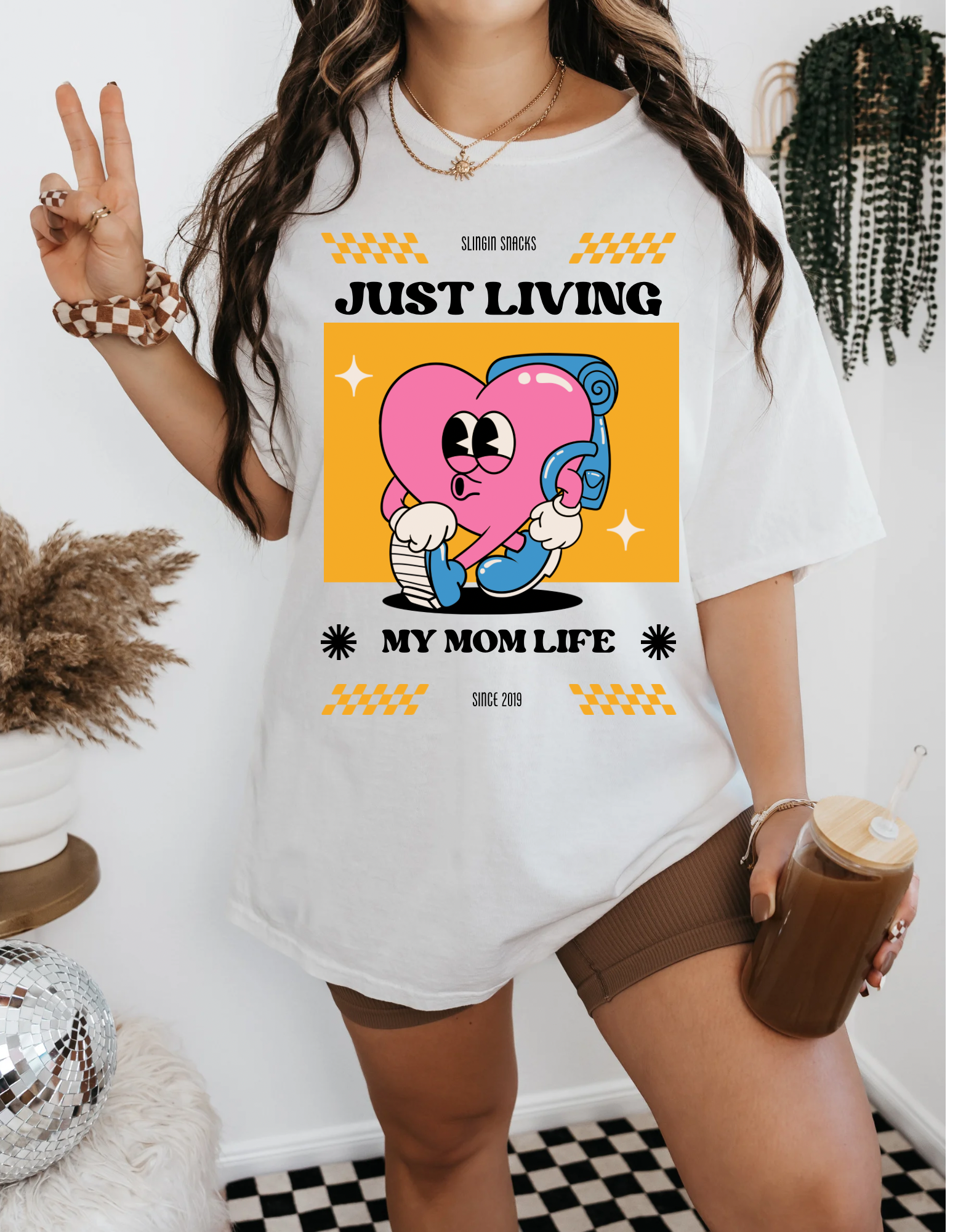 Just Living My Mom Life Graphic T-Shirt