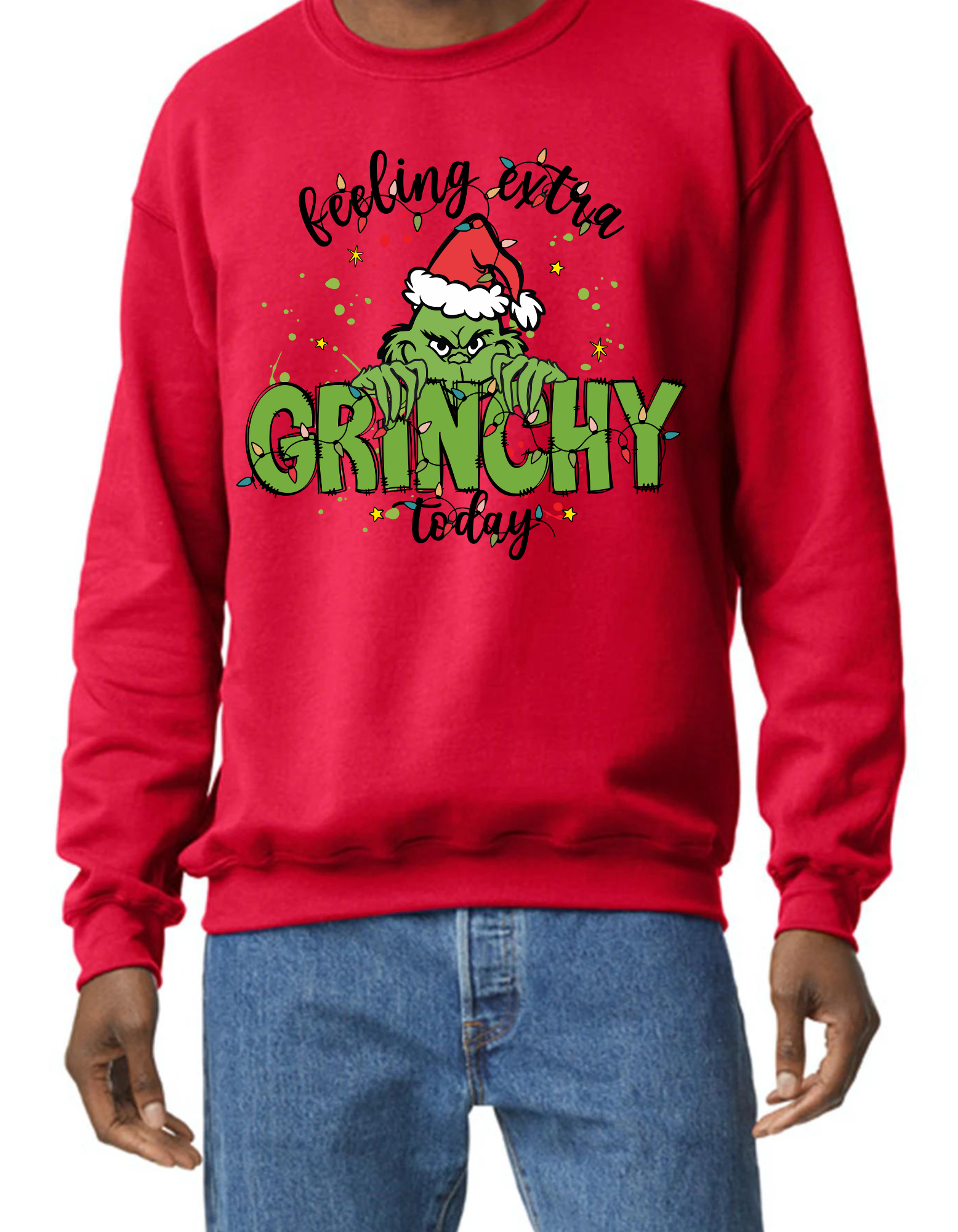 Feeling Extra Grinchy Today Crewneck Sweatshirt