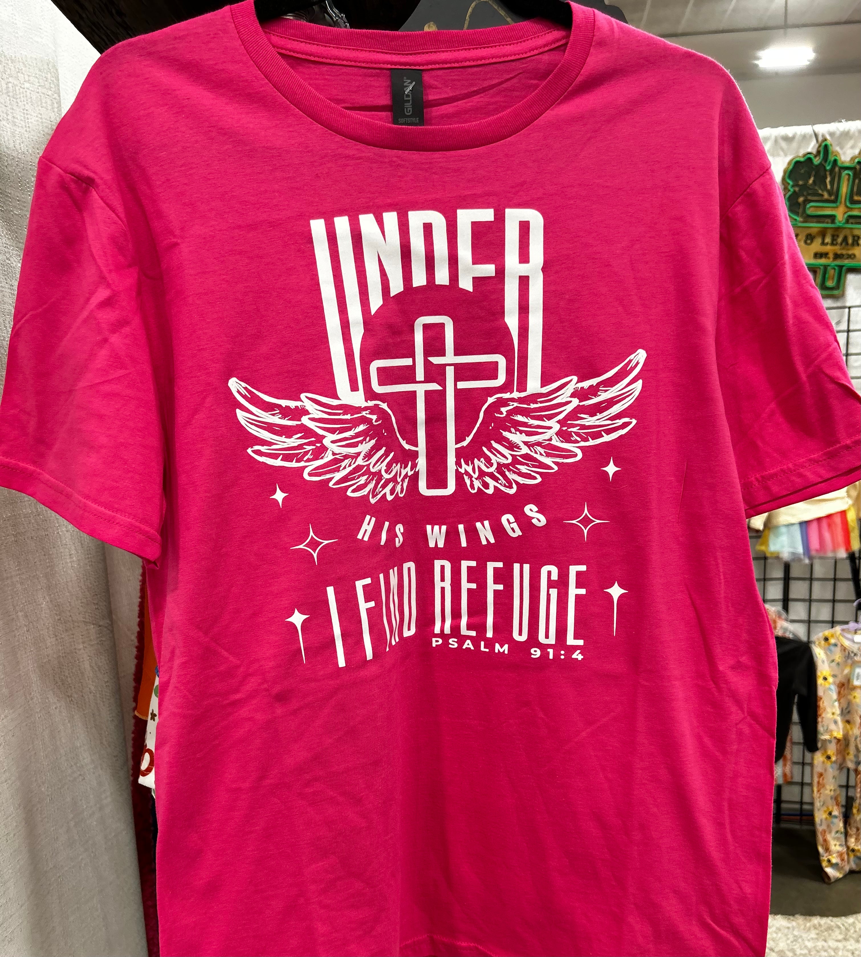 Under His Wings I Find Refuge Graphic T-shirt