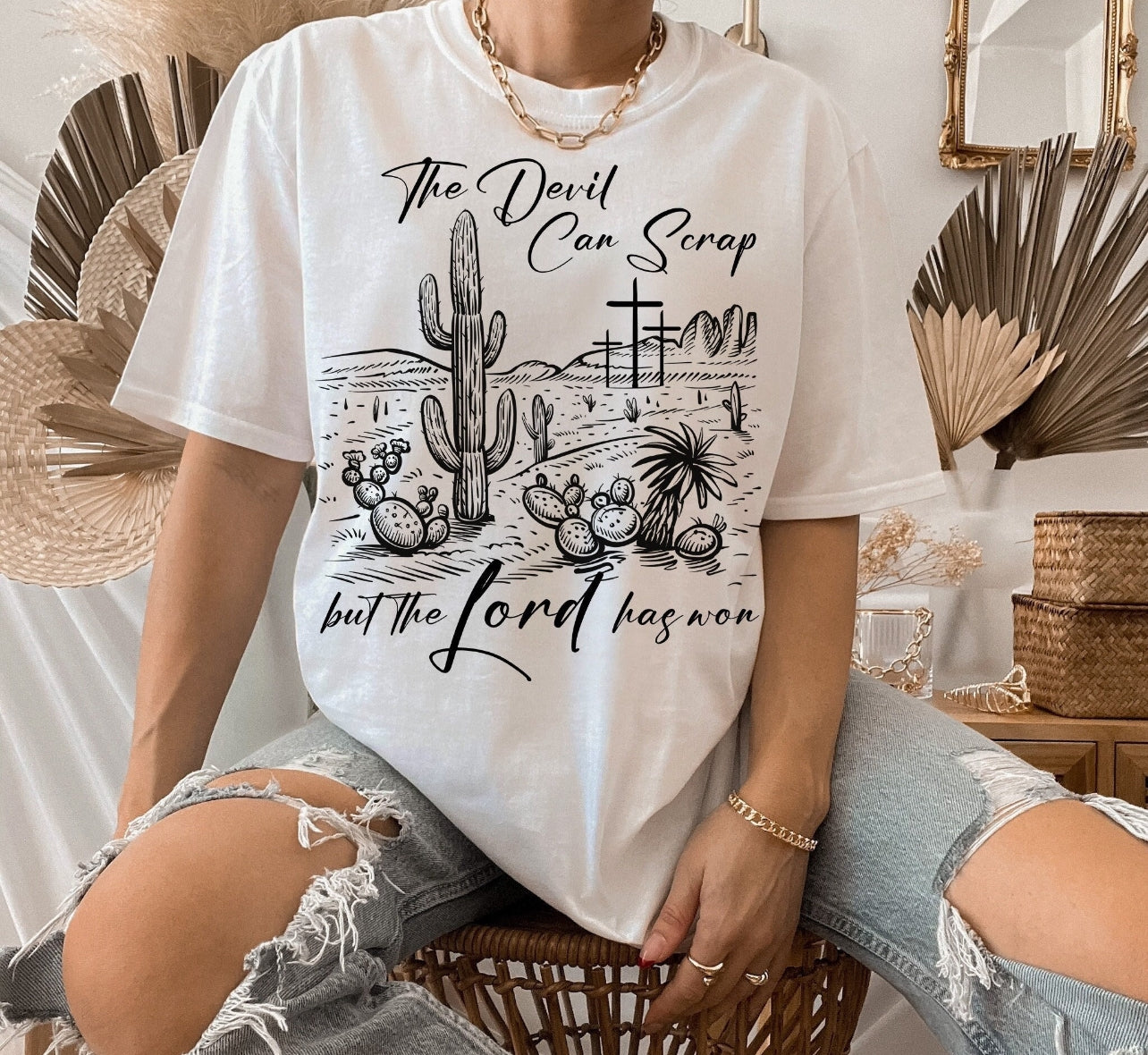 The Devil can Scrap but The Lord has Won Graphic T-Shirt