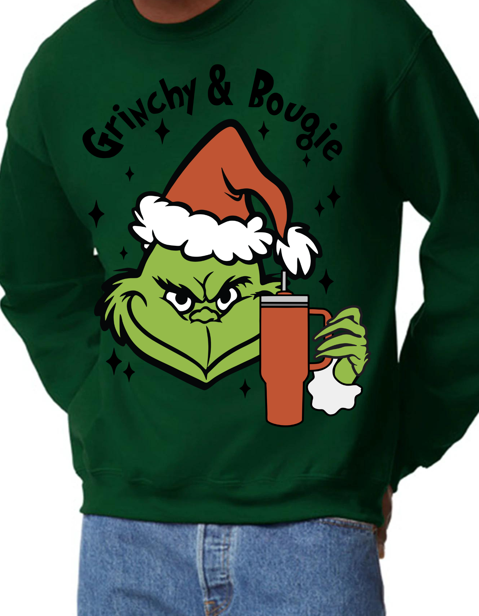 Grinchy and Bougie Crewneck Sweatshirt