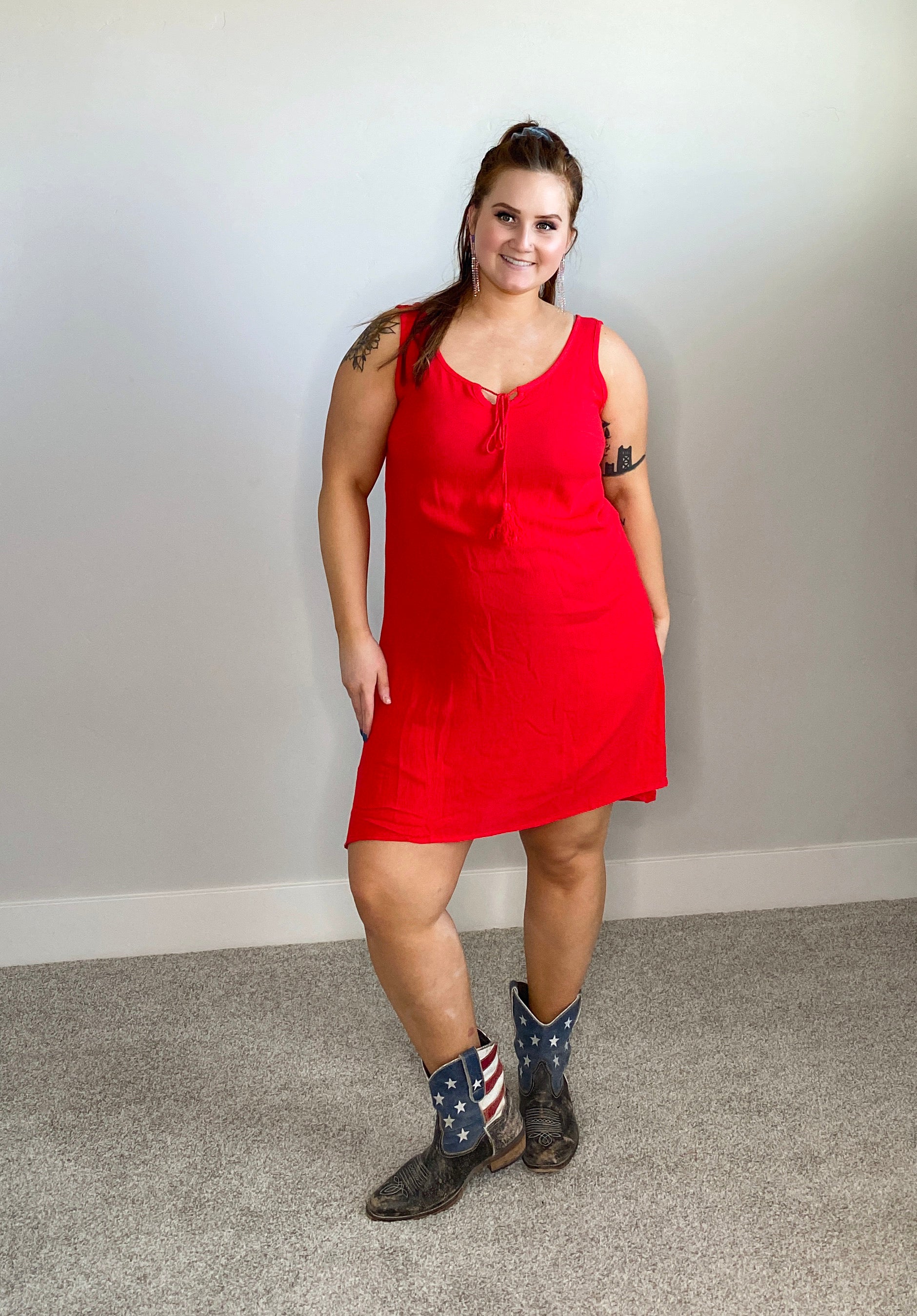 The Mina Red Tank Dress