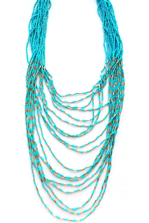 Turquoise Multi-Strand Necklace