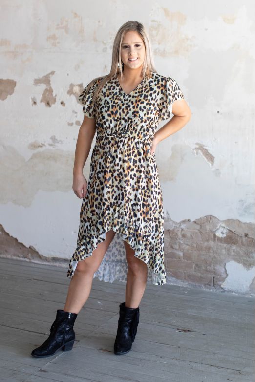 The Lydia Leopard High-Low Dress